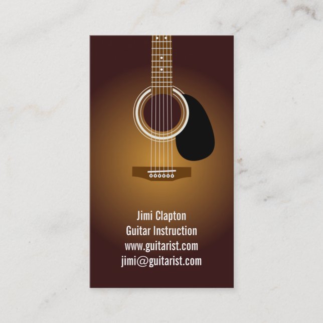 Carte De Visite Professeur de guitare (Devant)