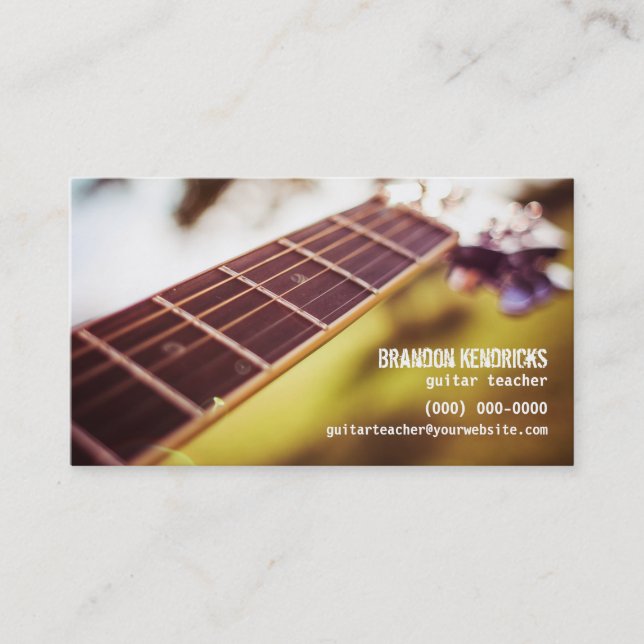 Carte De Visite Professeur de guitare (Devant)