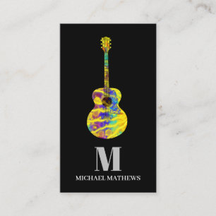 Carte De Visite Professeur de guitare électrique acoustique Monogr