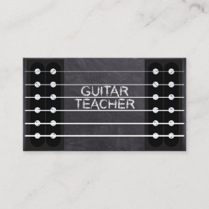 Carte De Visite Professeur de Guitare Leçons Prof de Musique Craie