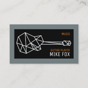 Carte De Visite professeur de guitare musicale, guitariste profess