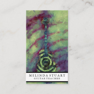 Carte De Visite Professeur de Guitare Musicien Chic Minimaliste Mo