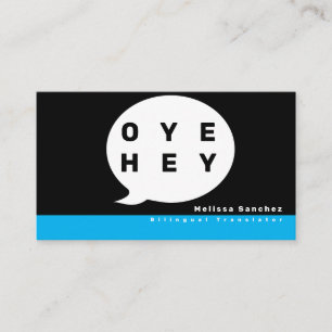 Carte De Visite Professeur de langue bilingue Traducteur vocal