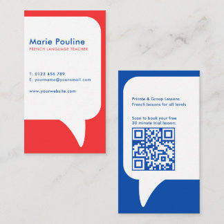 Carte De Visite Professeur de langue française