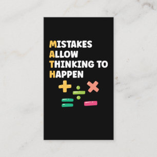 Carte De Visite Professeur de mathématiques Préscolaire Mathéma