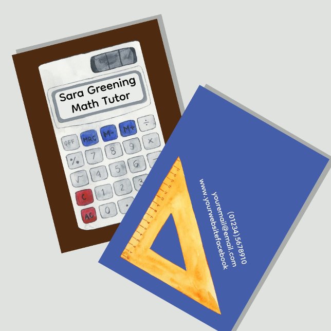 Carte De Visite Professeur de mathématiques tutorat professeur de  (Créateur téléchargé)