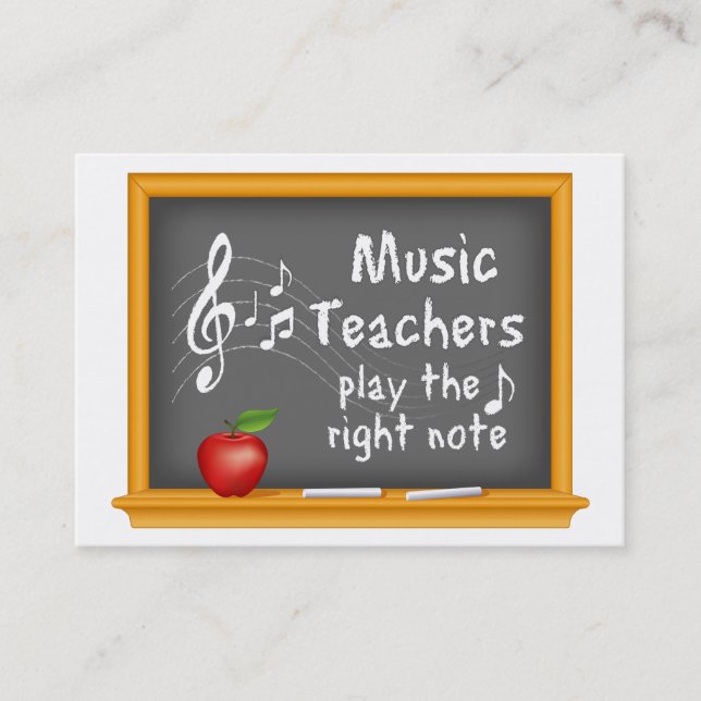 Carte De Visite Professeur de Musique (Devant)