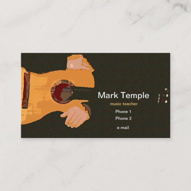 Carte De Visite Professeur de musique (Devant)
