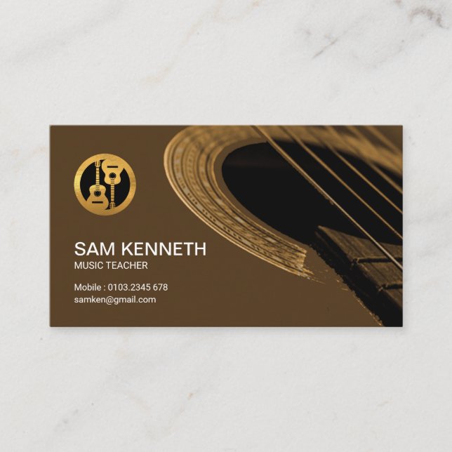 Carte De Visite Professeur de musique artistique exquis de rosette (Devant)