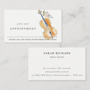 Carte De Visite Professeur de Musique de Guitare Élégant Rendez-vo