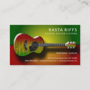 Carte De Visite Professeur de musique de leçons de guitare de rif
