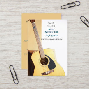 Carte De Visite Professeur de musique de sable/Musicien/ Guitare a
