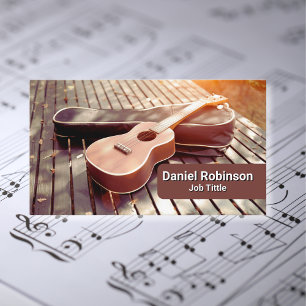 Carte De Visite Professeur de musique d'ukulélé