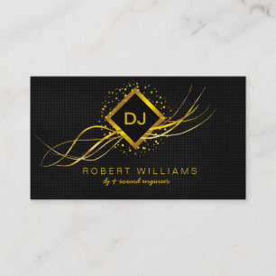 Carte De Visite Professeur de musique faux or professionnel DJ Dee