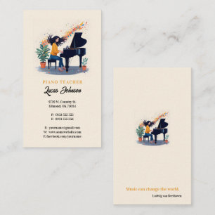 Carte De Visite Professeur de musique Pianiste