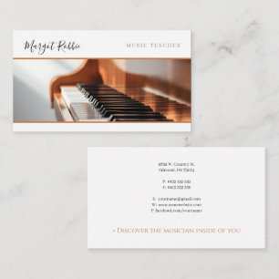 Carte de visite professeur de musique   Pianiste