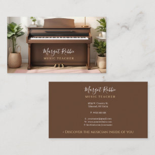 Carte de visite professeur de musique Pianiste