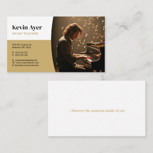 Carte De Visite Professeur de musique   Piano