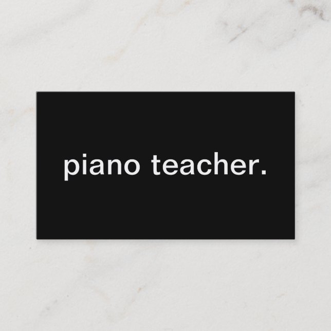 Carte De Visite Professeur de piano (Devant)