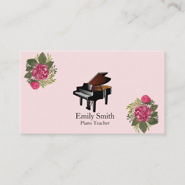 Carte De Visite  Professeur de piano (Devant)