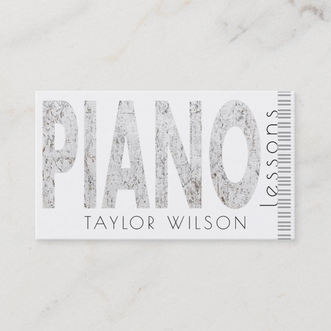 Carte De Visite professeur de piano (Devant)