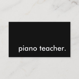 Carte De Visite professeur de piano.