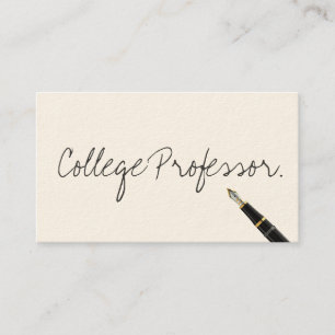 Carte de visite professeur de script d'écriture ma