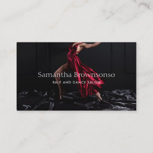 Carte De Visite Professeur de studio de danse élégant Photo person