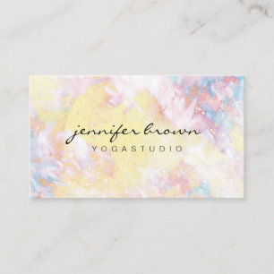 Carte De Visite Professeur de yoga aquarelle élégante