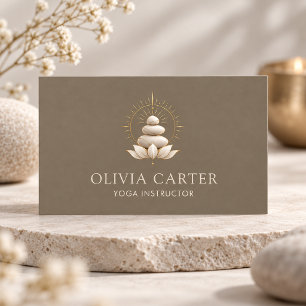 Carte De Visite Professeur de Yoga de Luxe
