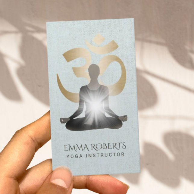 Carte De Visite Professeur de Yoga et de Méditation Élégant Faux L (Créateur téléchargé)