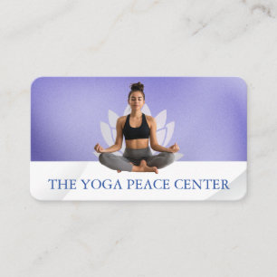 Carte De Visite Professeur de Yoga Fitness   Fleur de Lotus