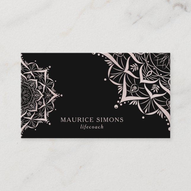Carte De Visite Professeur de Yoga Mandala Yoga coach de vie Zen (Devant)