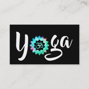 Carte De Visite *~* Professeur de Yoga OM Aum Lotus Mandala