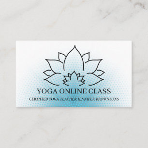 Carte De Visite Professeur de yoga privé Navy noir