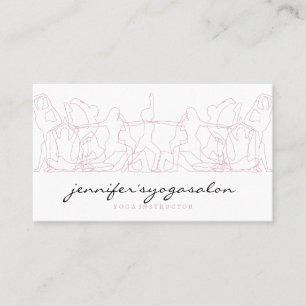 Carte De Visite Professeur de yoga rose