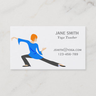 Carte De Visite Professeur de Yoga Yoga Instructeur élégant