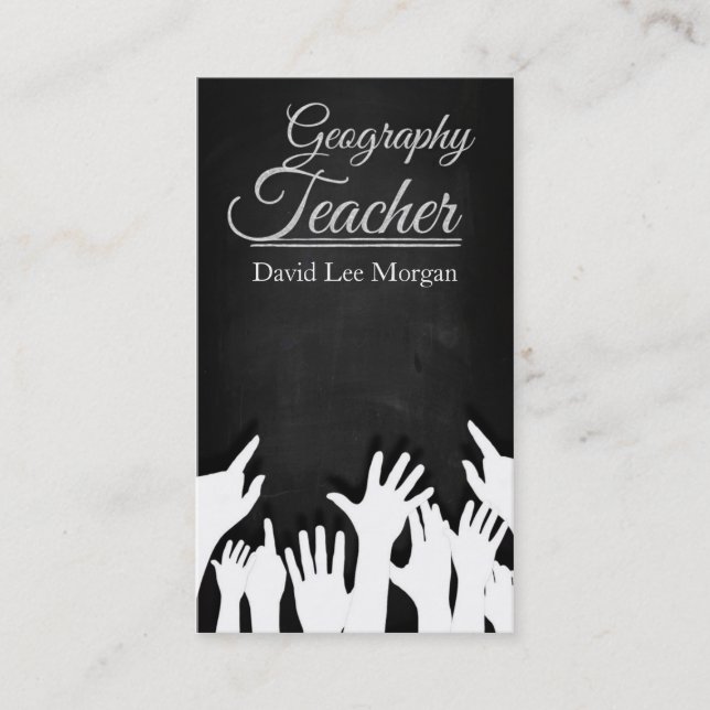 Carte De Visite Professeur en géographie (Devant)
