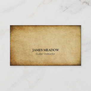 Carte De Visite Professeur grunge vintage de guitare de musicien