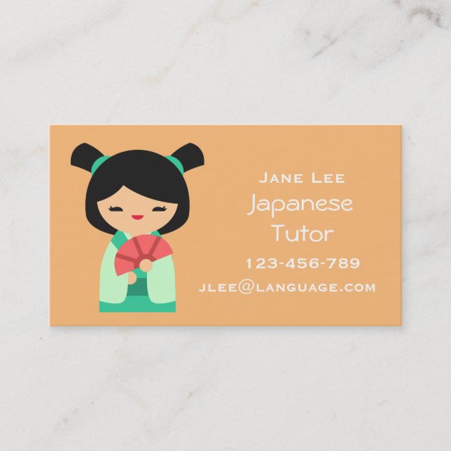 Carte De Visite Professeur japonais Tutor (Devant)