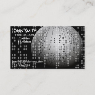 Carte De Visite Professeur ou tuteur de technologie de codage