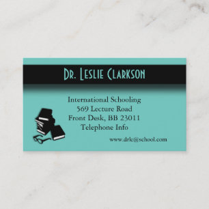 Carte De Visite Professeur / Professeur Accent Turquoise