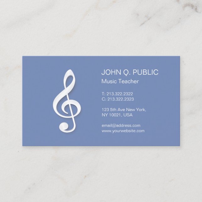 Carte De Visite Professeur professionnel moderne de leçons de (Devant)