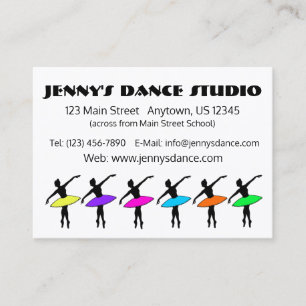 Carte De Visite Professeur Studio de danse Propriétaire Ballet Poi