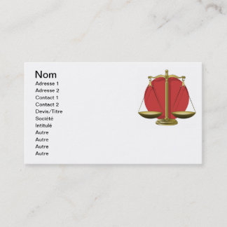 Carte De Visite Profession avocat