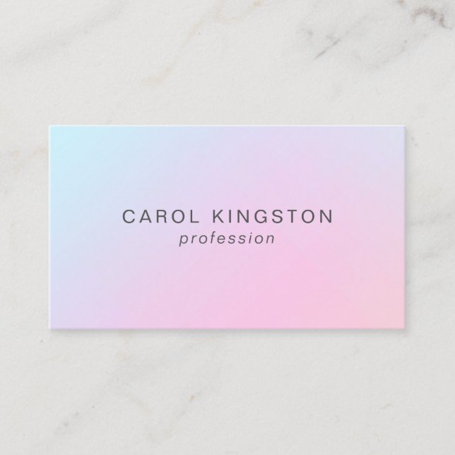 Carte De Visite Profession Holographique Moderne Simple (Devant)