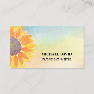 Carte De Visite Profession/Titre Aquarelle Florale