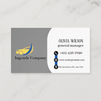 Carte De Visite Professional Auto Detailing & Car Care Services