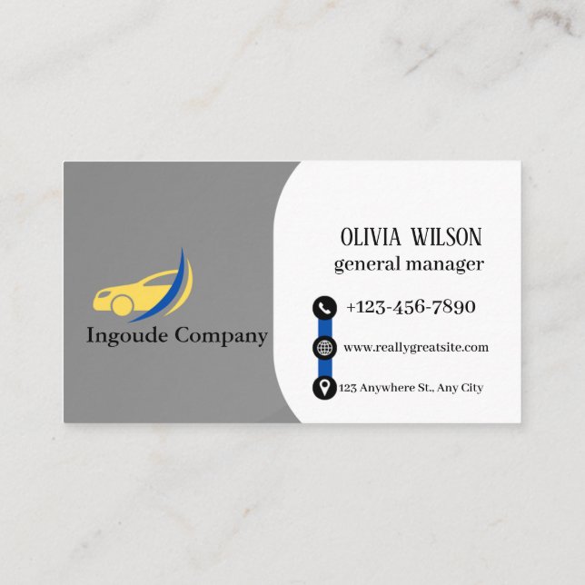 Carte De Visite Professional Auto Detailing & Car Care Services (Dos)