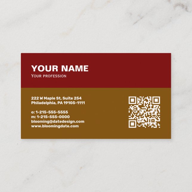 Carte De Visite Professional Business Card for Entrepreneur (Dos)